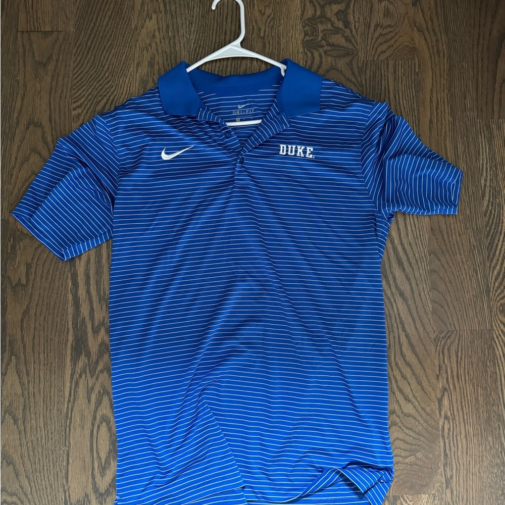 Nike Dri-FIT Blue and White Striped Shirt